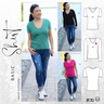 BASIC-SHIRT  Nr. 2 Gr. 32-56 + gratis Plott Schnittmuster thumbnail number 1