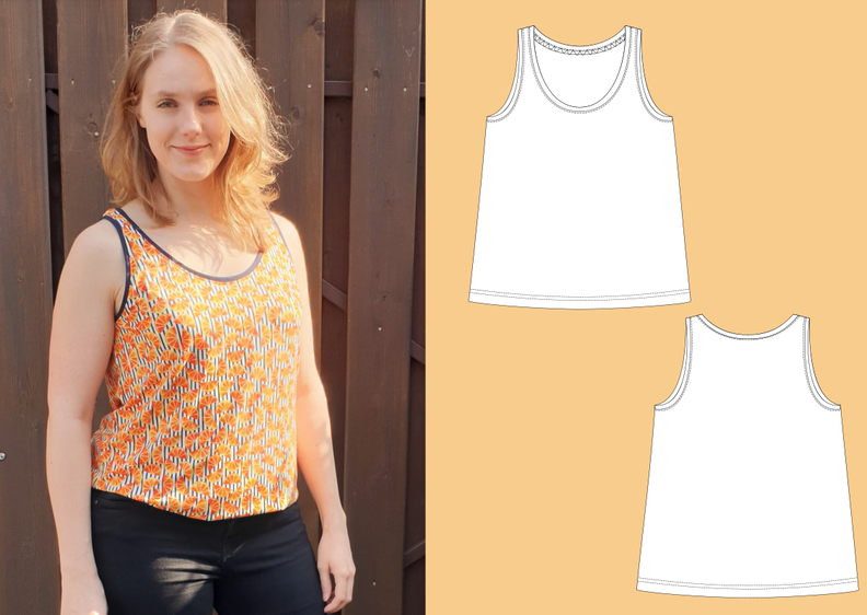 Mila – Lockeres Jersey-Top für Sommer, BU 80-116, A4+A0 image number 7