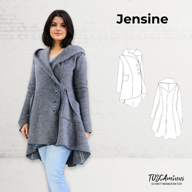 Schnittmuster Mantel Jensine Gr. 34-46 | Walkmantel image number 1