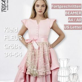 Schnittmuster Dirndl Fleur Gr. 34-54 - Leinenkleid