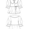 Wickelbluse Schnittmuster Damen Bubikragen Puffärmel thumbnail number 5