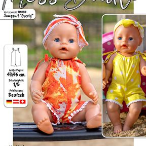 Puppe Jumpsuit EVERLY Nähanleitung + Schnitt