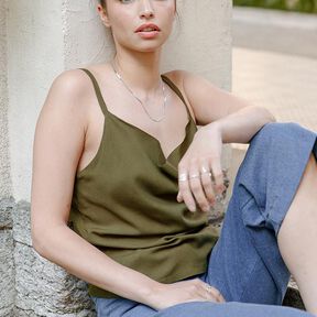 Top mit Wasserfallausschnitt, mit Videoanleitung Gr. XS-XXXL