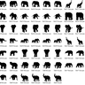Elefant Stickdatei Silhouetten thumbnail number 6