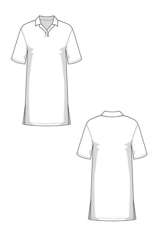 Schnittmuster nach Maß: Kurzes Polokleid Jersey Damen image number 6