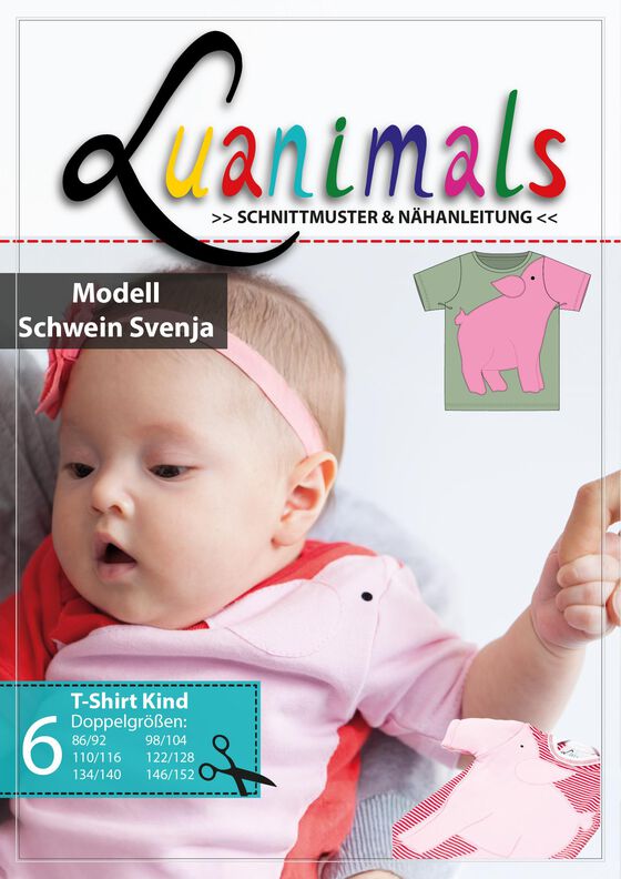 T-Shirt Kind E-Book Luanimals Schwein Svenja (86-152cm) image number 4