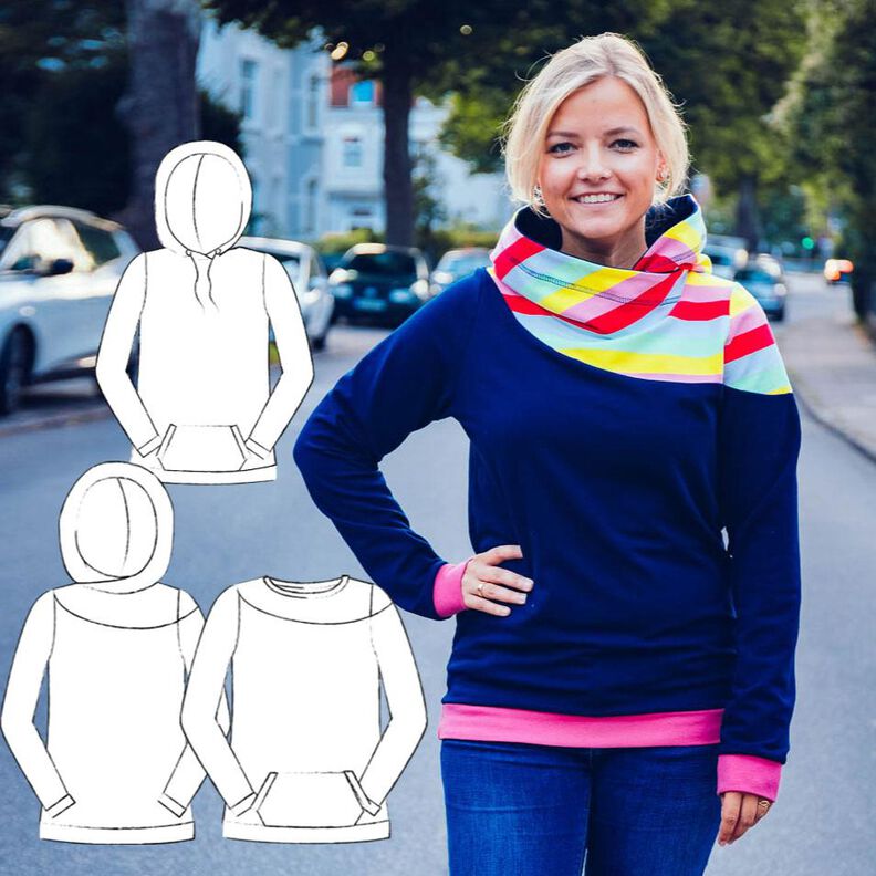 E-BOOK HOODIE  „LIMA" GR. 34-52 *A4 UND A0 DATEI* image number 1