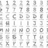 Buchstaben Zahlen in 1cm 1,5cm und 2cm Stickdatei thumbnail number 4