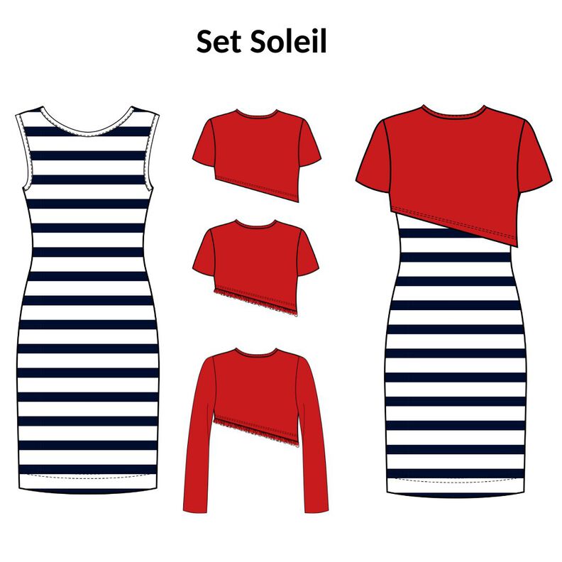 Schnittmuster(Set) Soleil - Kleid + Shirt Größe 34-54 image number 3