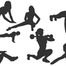 Stickdatei Fitness Girl Sport Silhouette  thumbnail number 4