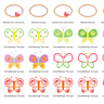 Schmetterling inkl. Rahmen Stickdatei mit Punkten thumbnail number 2
