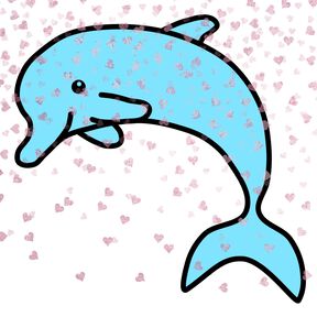 Delfin Delphin Plotterdatei + Applikationsvorlage