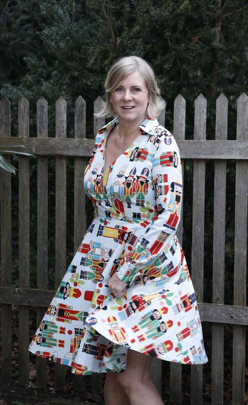 Kleid im 50er Stil mit weitem Rock und Kragen CALLA (34-58) image number 6