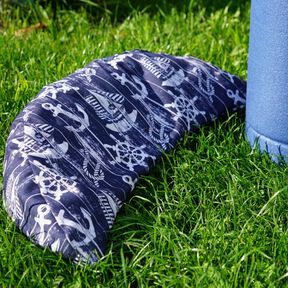 Yogakissen Halbmond Kissen nähen Yoga Beamer