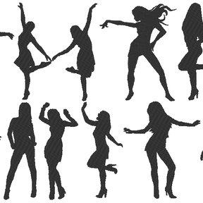 Tanz Dancing 1.0 Silhouette Stickdatei
