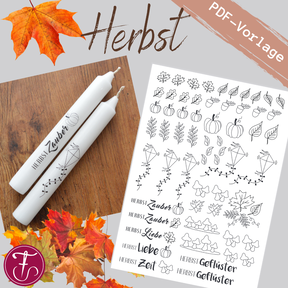 Vorlage  pdf  für Wasserschiebefolie Herbst