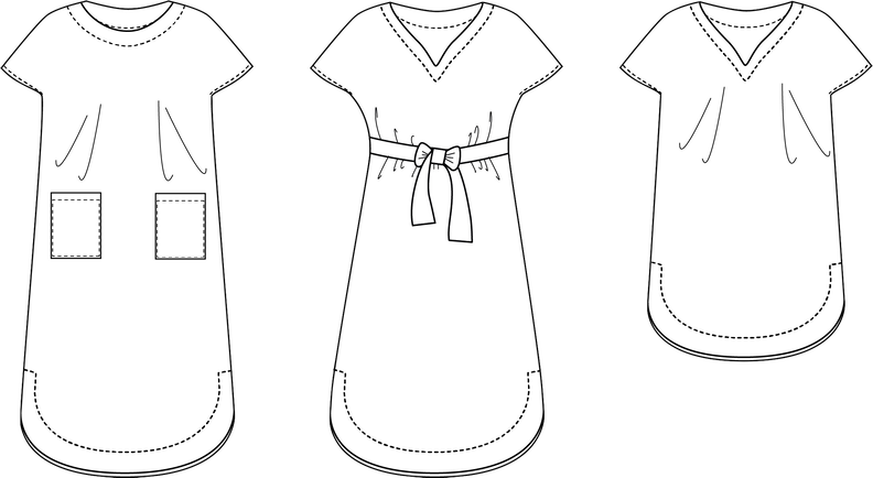 Kinder Tunika Kleid mit Taschen Wandelbar SINAR ♥ Gr. 98-164 image number 11