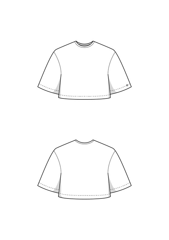 Schnittmuster nach Maß für ein kurzes oversized T-Shirt image number 5