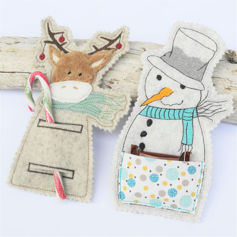 Stickdatei Weihnachten Nikolaus Schneemann Stiefel ITH image number 10
