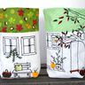 Lichterbeutel Herbst Häuser Haus Garten 13x18cm thumbnail number 4