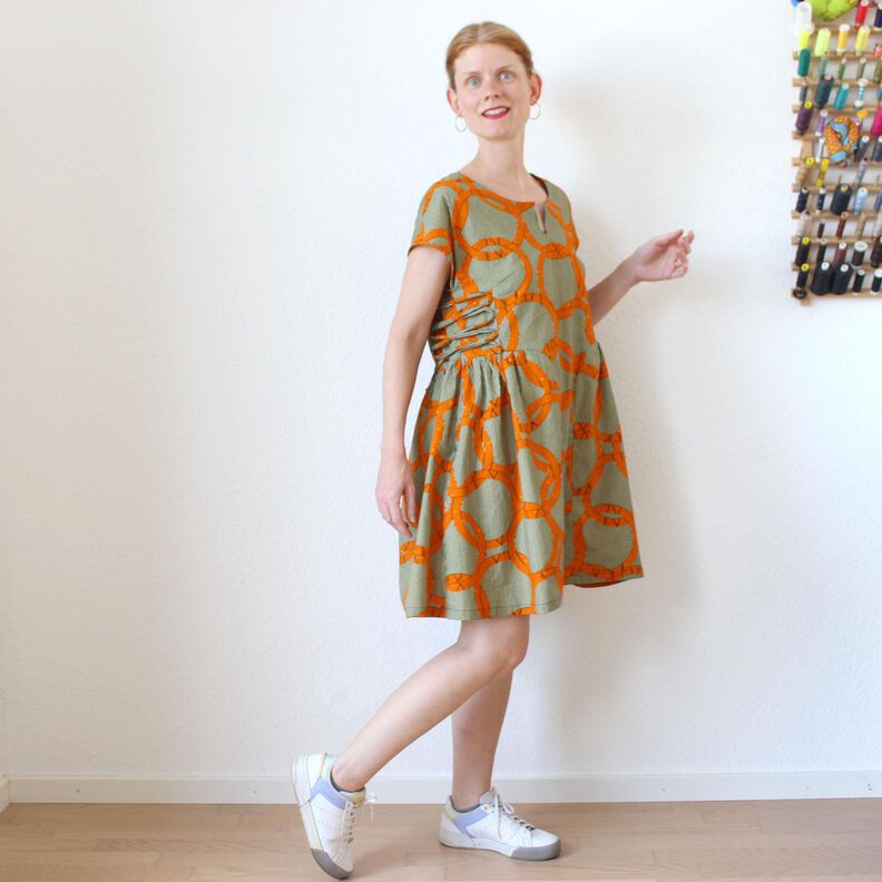 Sommerkleid mini/ midi oder Top mit Schnürung Gr. 32-60 image number 7