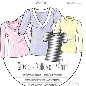 Ebook Shirt/Pulli Greta Damen Gr. 32-58 PDF DIN A4