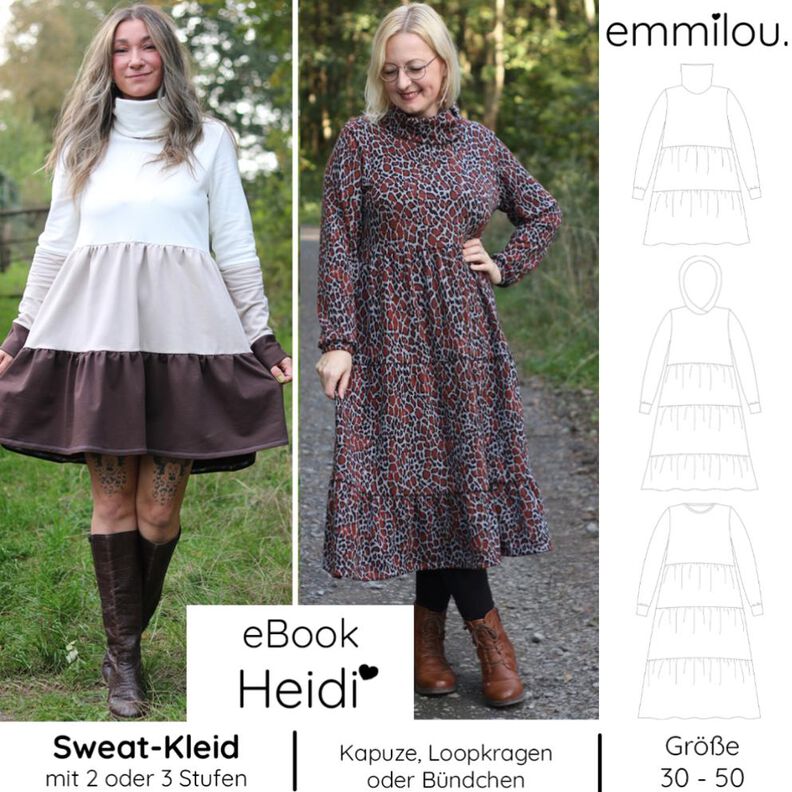 eBook "Heidi" Größe 30-50 Schnittmuster & Nähanleitung image number 1