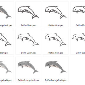 Stickdatei Delfin Delphine 2.0