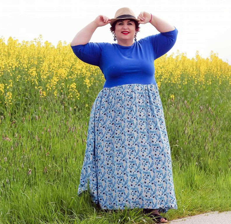Kleid SUZANA (32-58) Materialmix Schnittmuster image number 9
