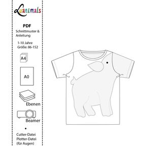 T-Shirt Kind E-Book Luanimals Schwein Svenja (86-152cm)