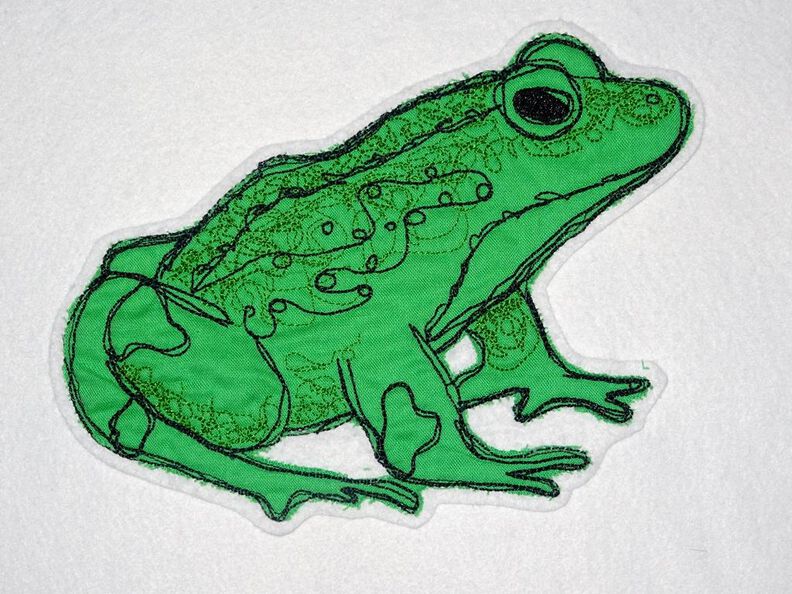 Scribble Kritzel Frosch Stickdatei Doodle image number 2