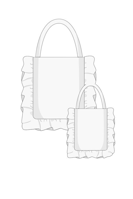 Tasche mit Rüschen Schnittmuster mit Videoanleitung image number 5