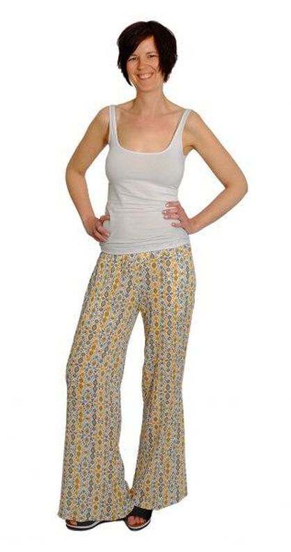Hose mit Boot Cut "MALIA" Schnittmsuter Gr. 158–46 image number 6