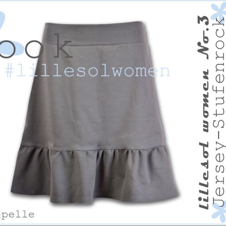 Ebook / Schnittmuster Damen Jersey-Stufenrock *mit A0-Datei* image number 1