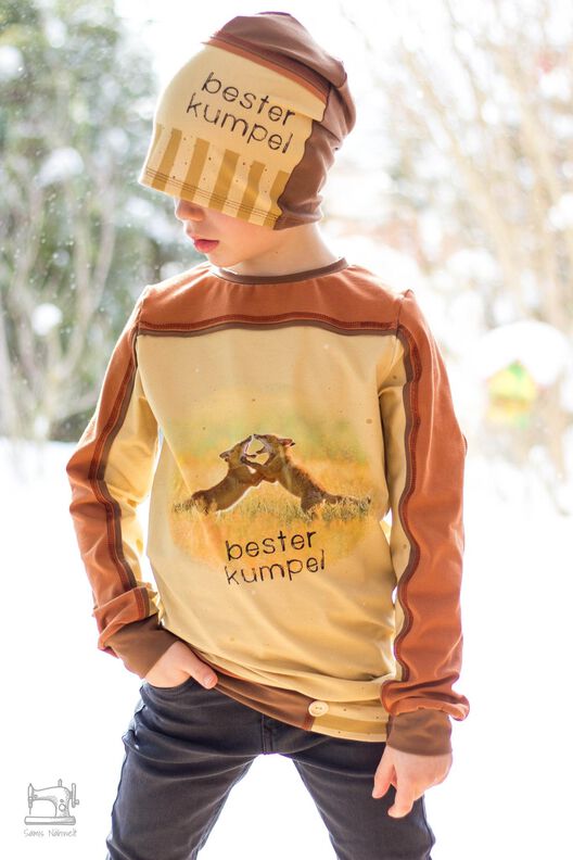 Hoodie Pullover Kinder Schnittmuster Gr. 74-176 - Paco #124 image number 9