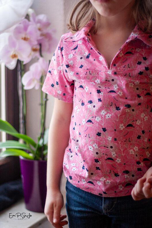 Kinder Poloshirt  Fredrik Nähanleitung Schnittmuster 92-140 image number 3