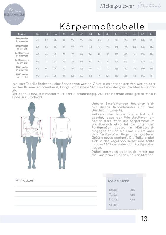 Wickelpullover Damen – eBook Schnittmuster 32-58 – Montreal image number 3
