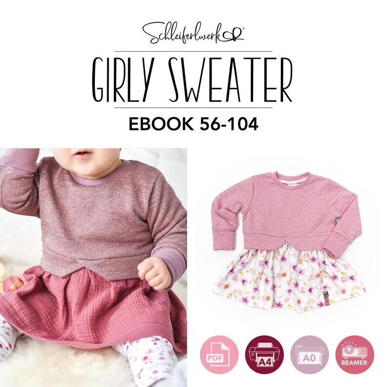 Girly Sweater | Schleiferlwerk | eBook | Größen 56-104 image number 1