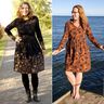 Damen Kleid GAUN Langarm Kurzarm ♥ Gr. XS-XXL thumbnail number 4