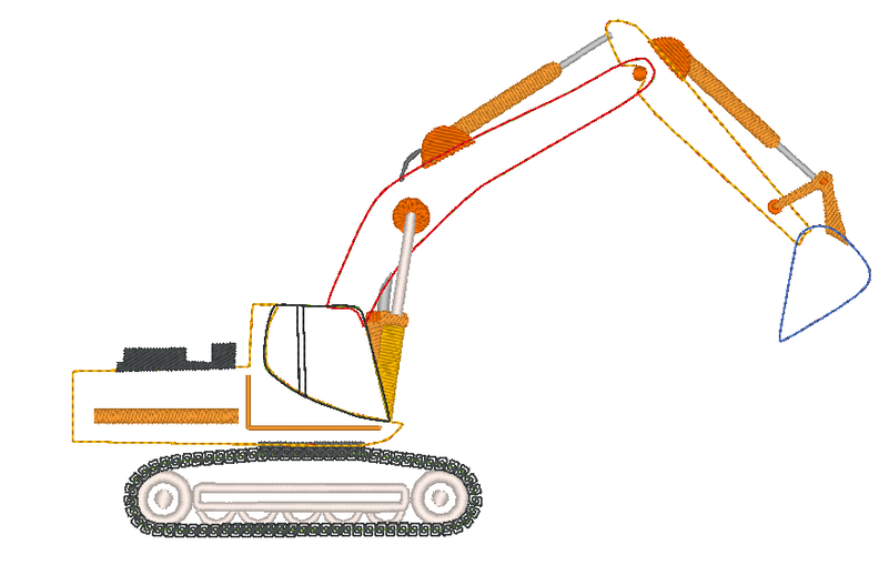 Bagger Doodle Stickdatei image number 3