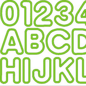 5cm Buchstaben und Zahlen Stickdatei Alphabet Zahl