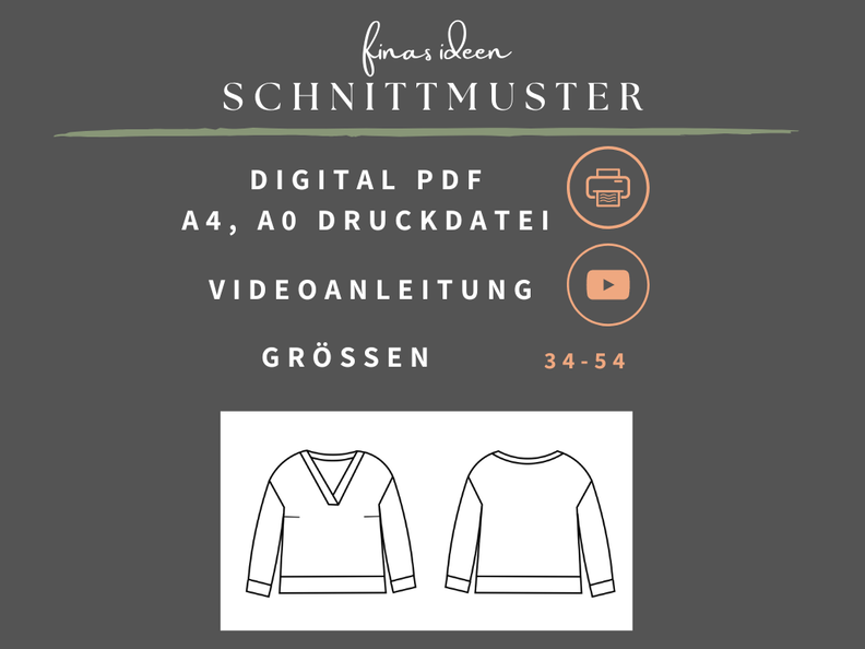 Polly- Pullover mit V-Ausschnitt  image number 2
