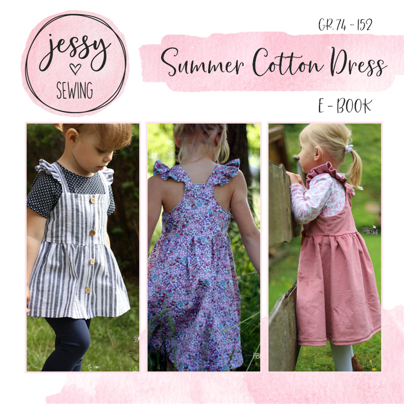 *Summer Cotton Dress* Kleid GR. 74 BIS 152 Latzkleid Tunika image number 1