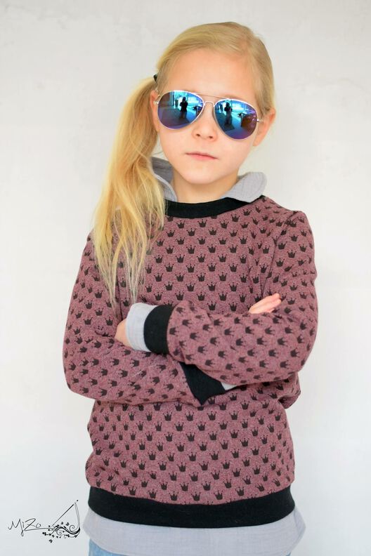 "Layering Sweater" midi - Pullover im Lagenlook Gr. 86-122 image number 3