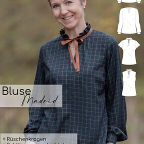 Bluse Damen - eBook Schnittmuster - 32-54 - Madrid#135