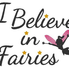 Stickdatei Fee Elfe I believe in Fairies