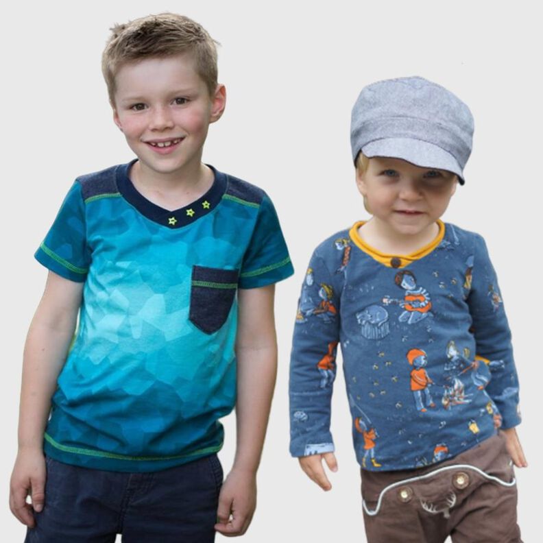 Kalleson - T-Shirt, Langarmshirt mit optionaler Passe 74-164 image number 1