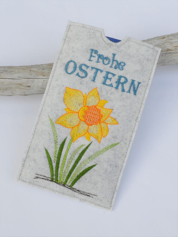 ITH Stickdatei Schokohülle Frühlingsblumen 3er SET 10x18cm image number 4