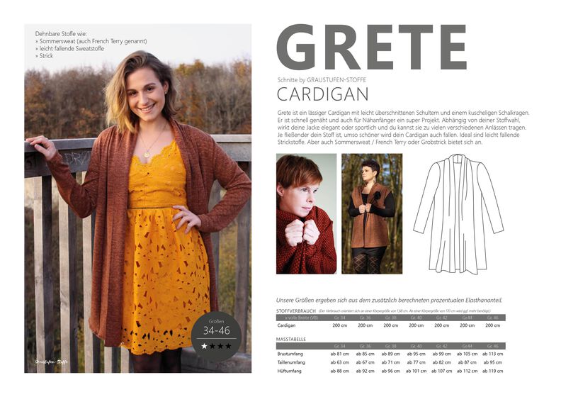 Cardigan Grete Gr. 34 bis 46 Ebook und Schnittmuster image number 2