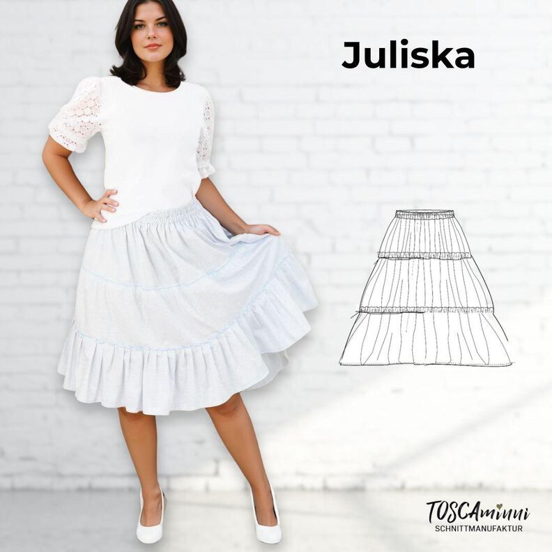 Schnittmuster Damen Rock Juliska Gr. 34-54 Naehanleitung image number 1